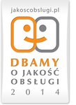 Centrum Obsługi Samsung z godłem Dbamy o Jakość Obsługi 2014 i certyfikatem zgodności z normą EN 15838:2009