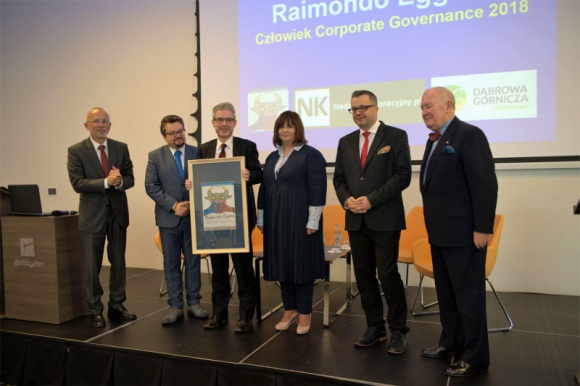 Raimondo Eggink Człowiekiem Corporate Governance 2018 BIZNES, Giełda - Tytuł przyznano po raz czwarty w trakcie corocznego, ósmego już spotkania „Konferencji Rada Nadzorcza” w Dąbrowie Górniczej.