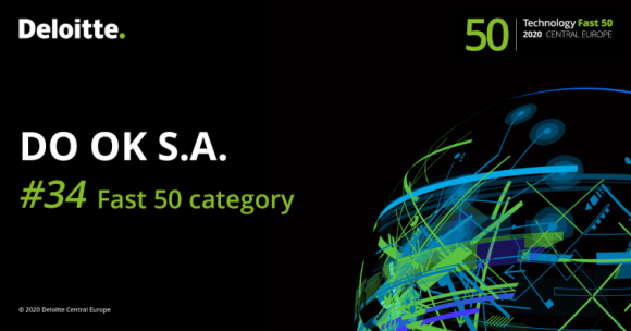 DO OK S.A. laureatem rankingu Deloitte Technology Fast 50 Central Europe 2020 BIZNES, Giełda - DO OK, notowana na NewConnect spółka, zajmująca się doradztwem technologicznym i tworzeniem oprogramowania, została wyróżniona w tegorocznej edycji prestiżowego rankingu Deloitte Technology Fast 50 Central Europe.